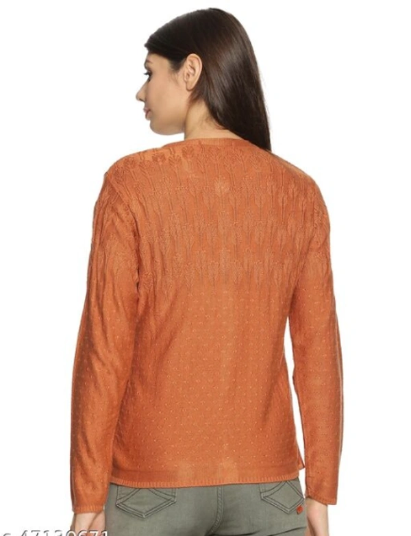 Clapton Acrylic Blend Round Neck Full Sleeve Casual Solid Winter Wear Cardigans For Women - XXXL